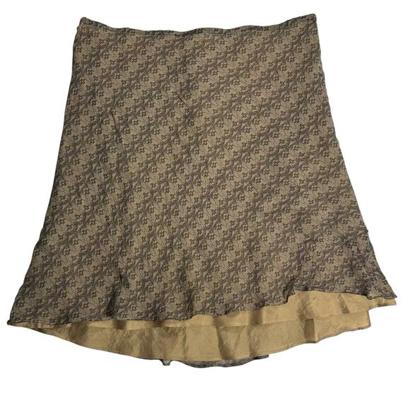 Allison Taylor Dresses & Skirts - VTG ALLISON TAYLOR Womens Sz 14 A-line Slip Skirt Nude Neutral Lace Print Midi